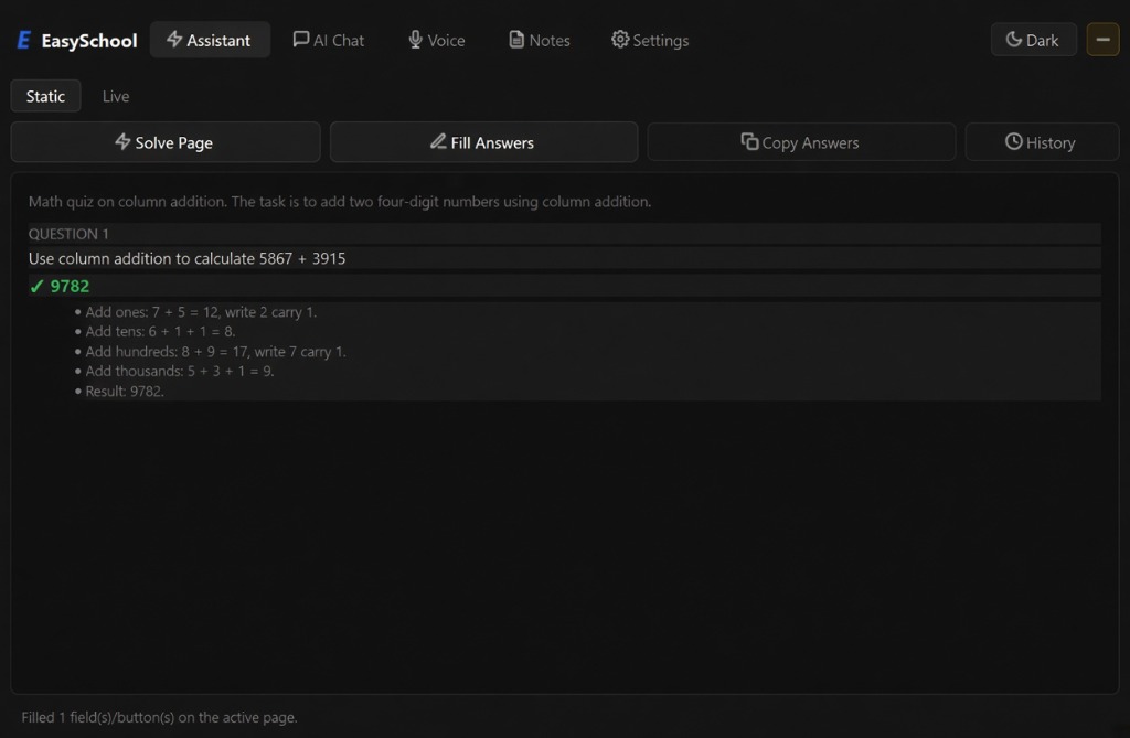 EasySchool Assistant Interface